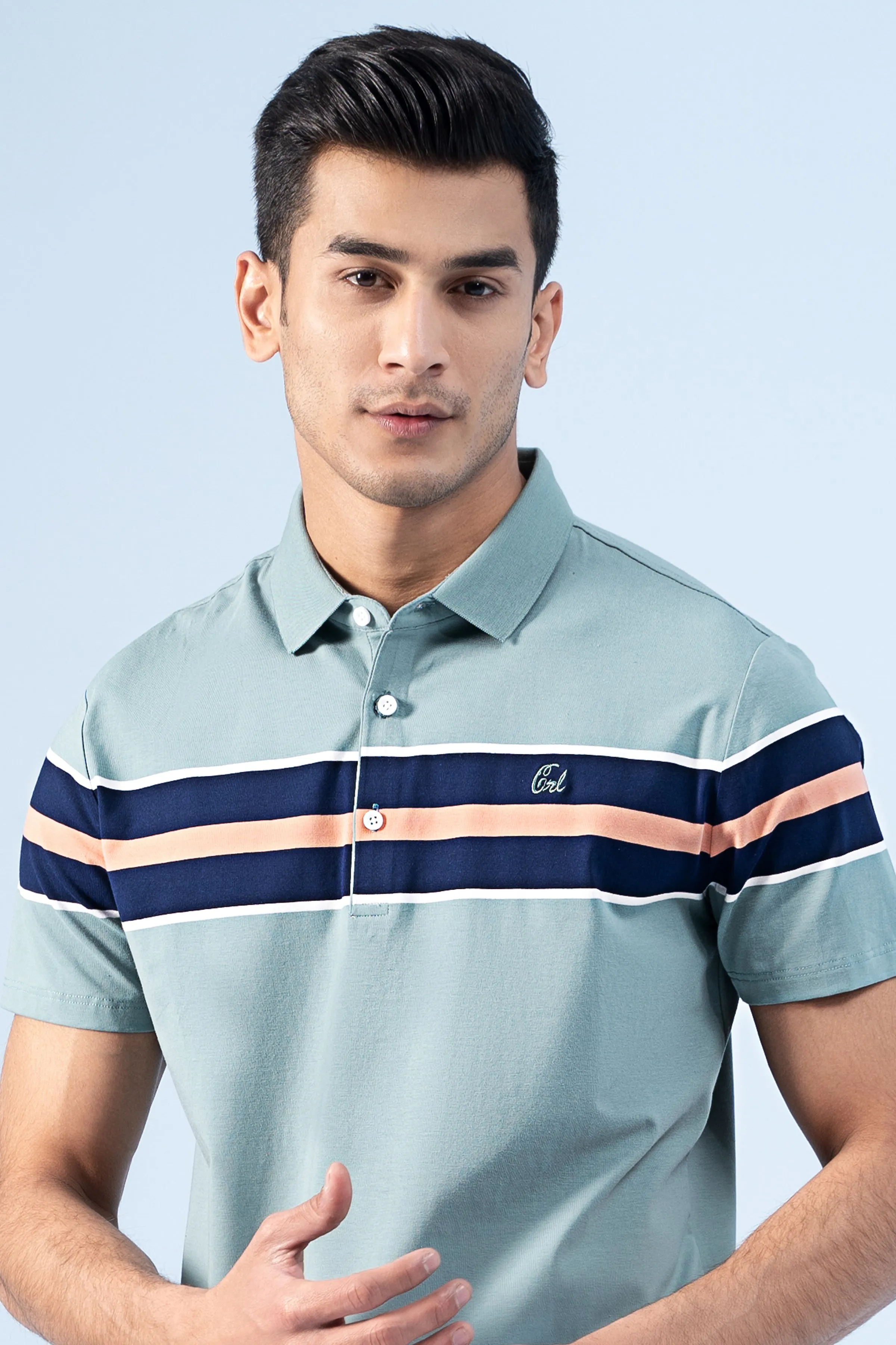 EXECUTIVE ICONIC POLO AQUA GREEN