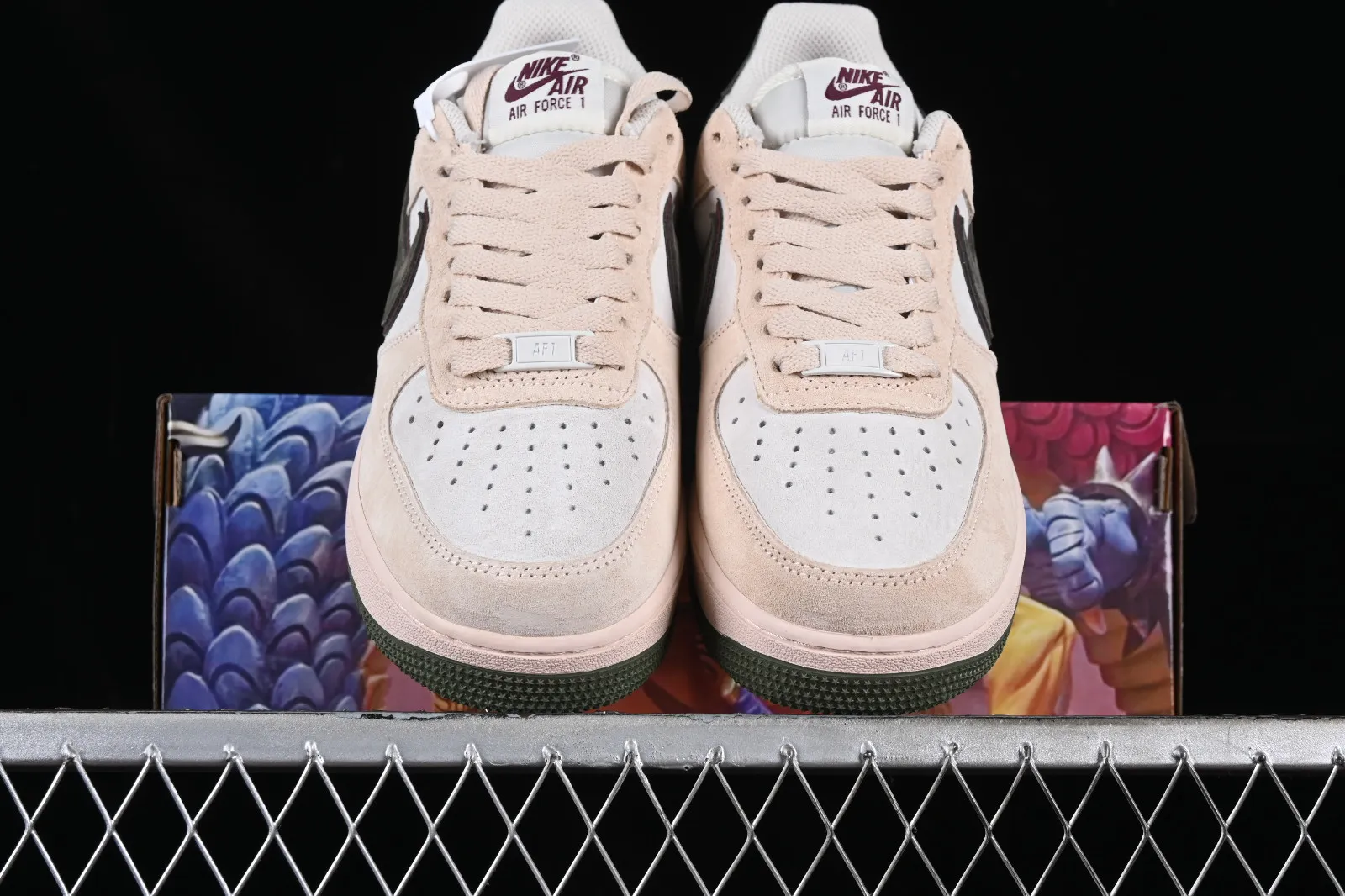 Fat Joe x Nike Air Force 1 07 Low Beige Green Red Suede LF8989-111