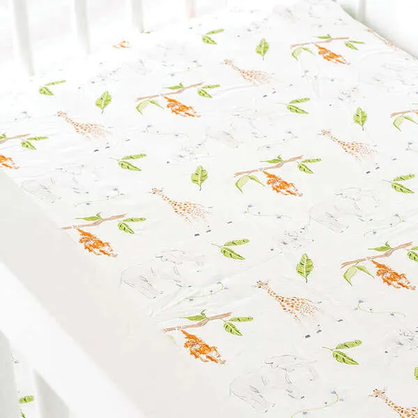 Fort Weekend The Safari Party Print Crib Sheet, Multicolors