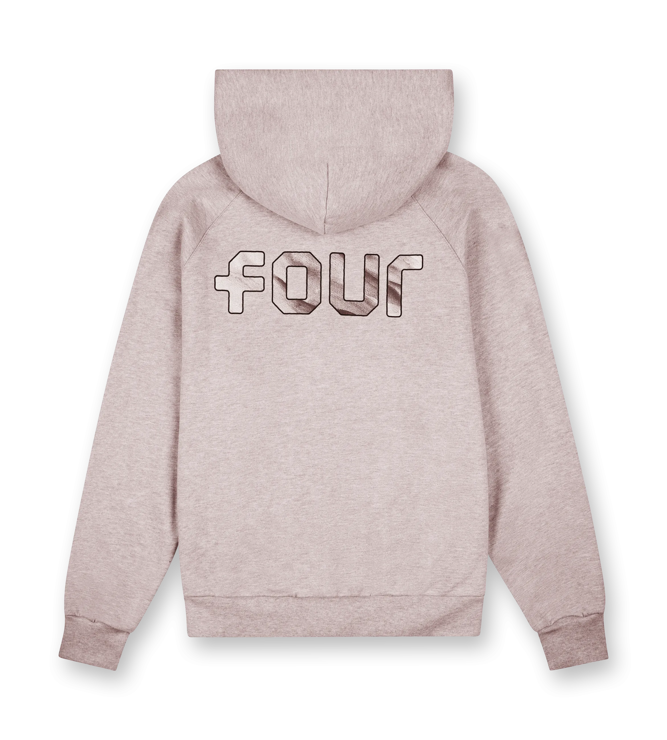 FOUR    Outline Logo Zip Up Vest Sand Melange