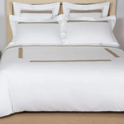 Frette Basket Weave Embroidered Duvet Cover, King