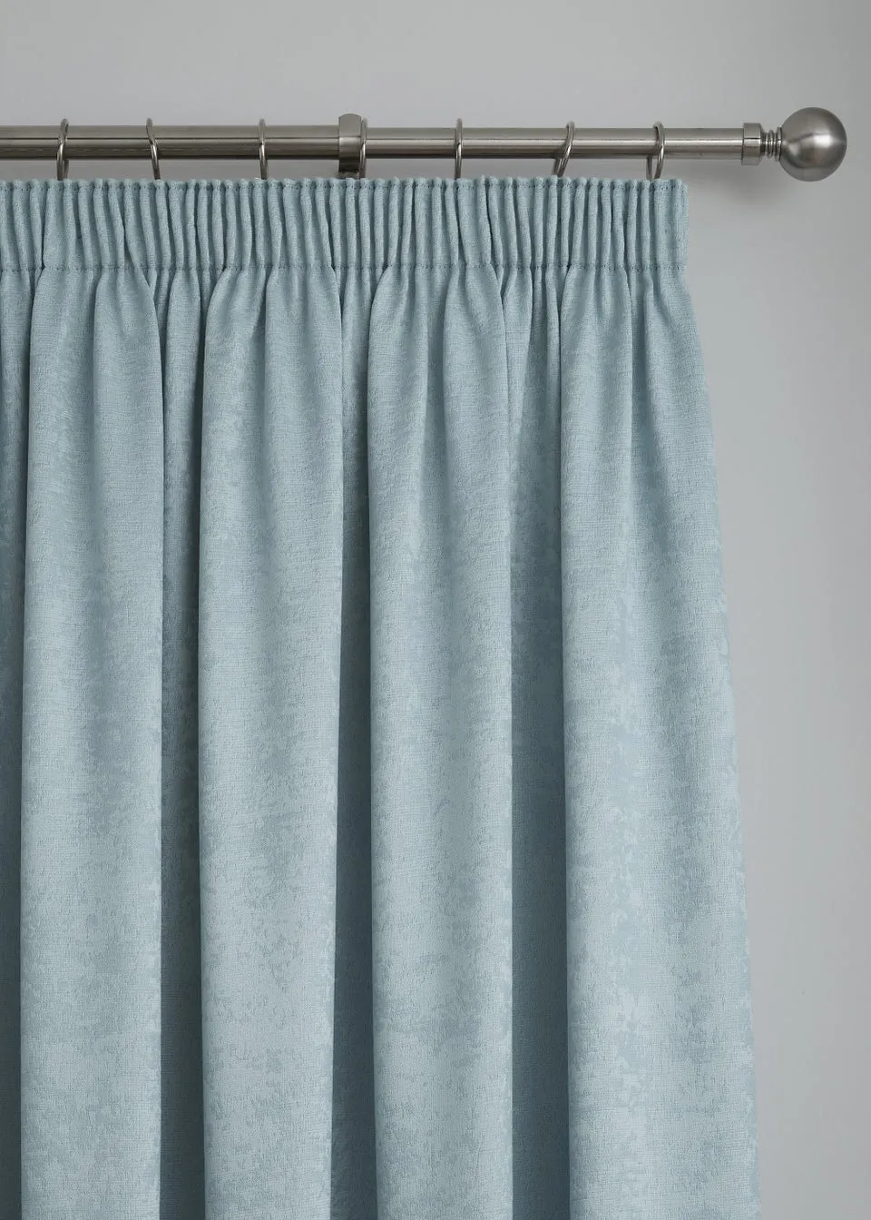 Fusion Galaxy Dimout Blue Pencil Pleat Curtains