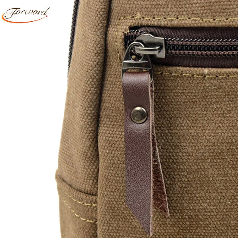 Goforward Mens Casual Canvas Unbalance Crossbody Shoulder Bag Chest Bag