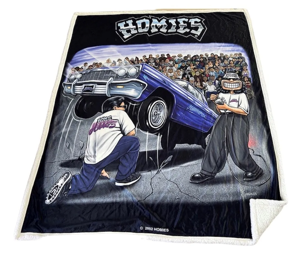 HOMIES - Sherpa MAD HOPPER - 50 x 60 Throw Blanket