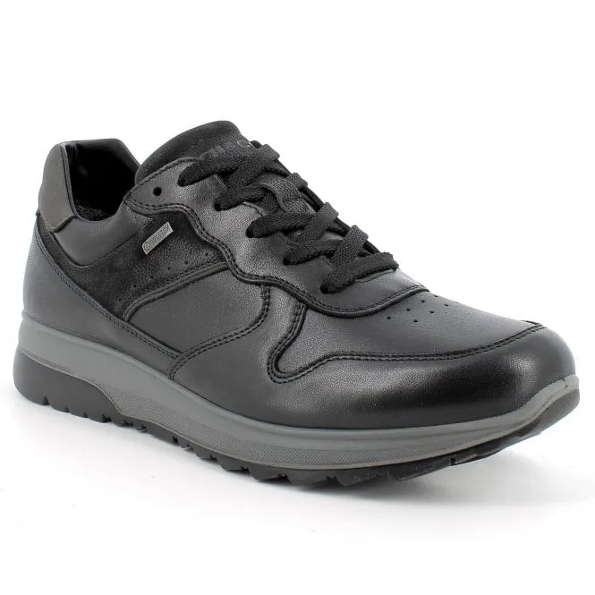 Igi & Co  Mens 2644000 Black Leather Gore-Tex Waterproof Lace-Up Trainers