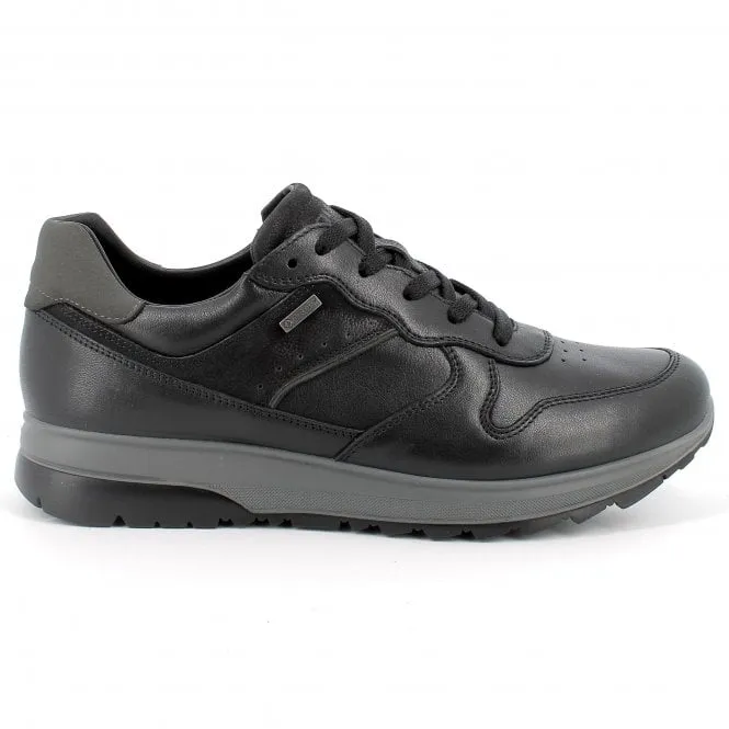 Igi & Co  Mens 2644000 Black Leather Gore-Tex Waterproof Lace-Up Trainers