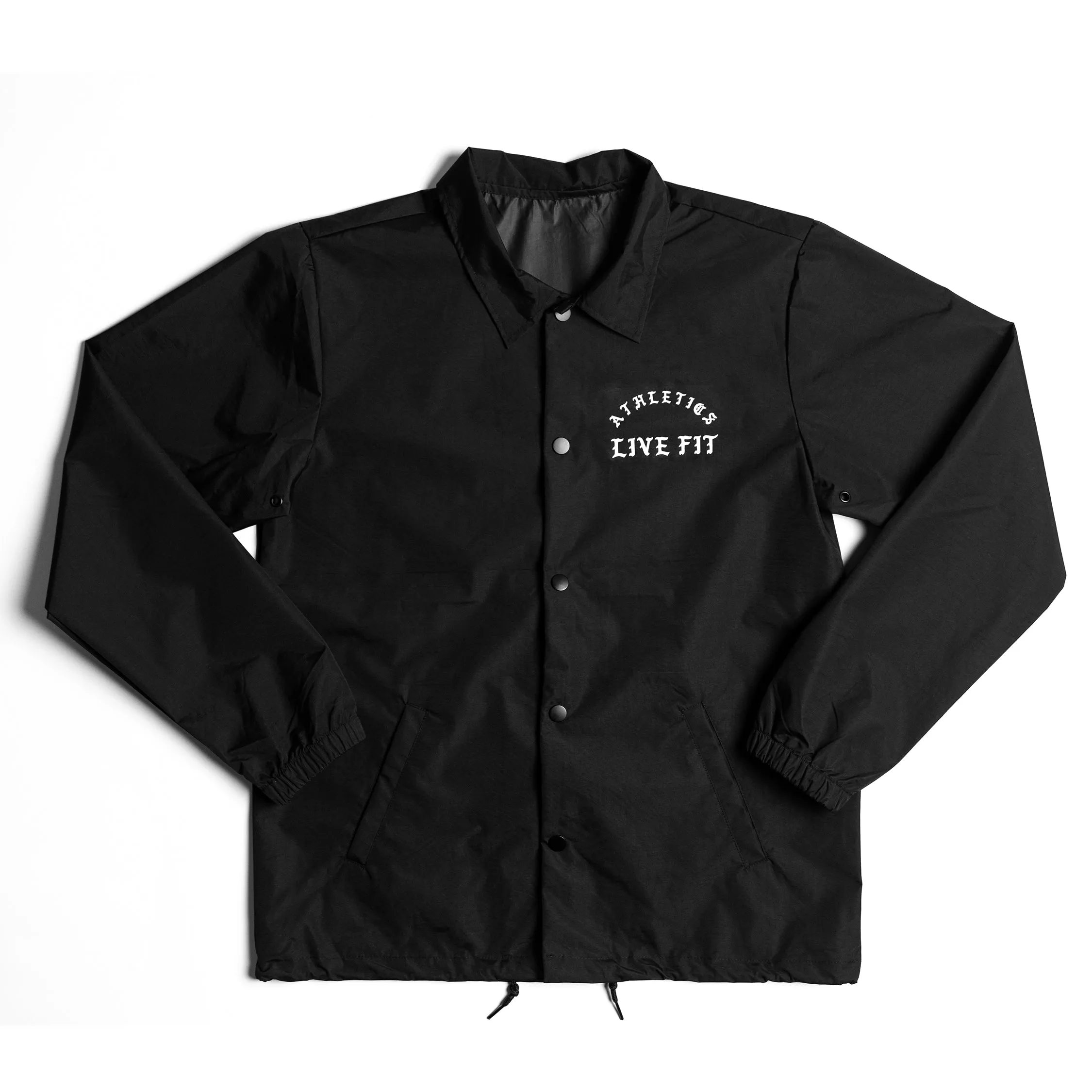 Iron Athletics Collared Coach Jacket - Black/White