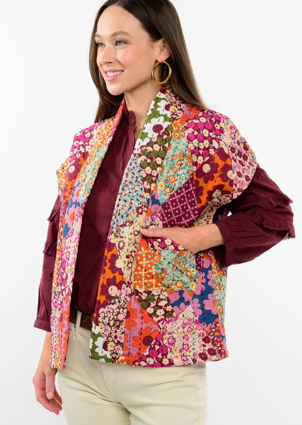 Ivy Jane 130213 Patchwork Quilted Vest