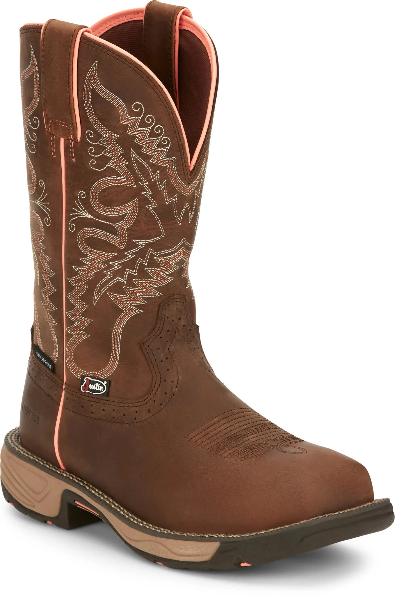 Justin Women's Rush Square Composite Toe Western Work Boot