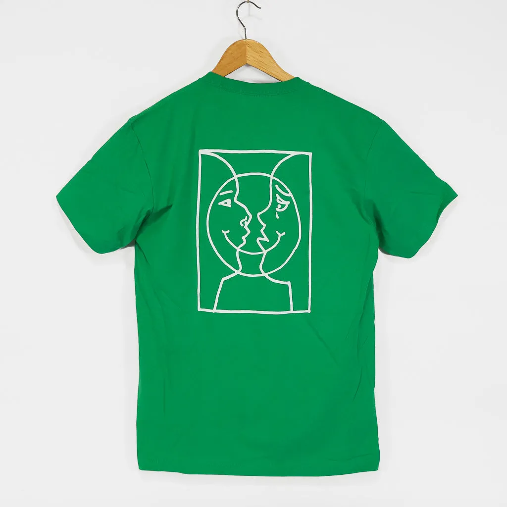 Krooked Skateboards - Moonsmile Raw T-Shirt - Kelly Green