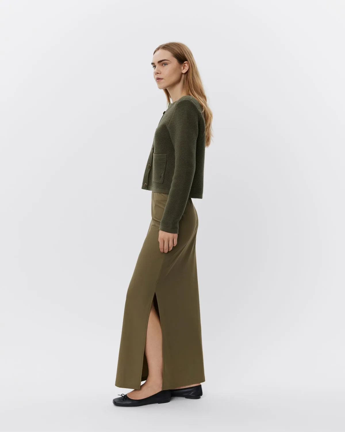 KYRASW CARDIGAN - Green Olive