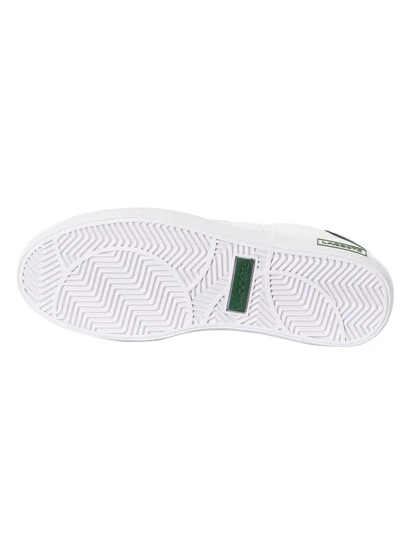 Lacoste Powercourt 2.0 124 3 SMA Leather Trainers - White/Green