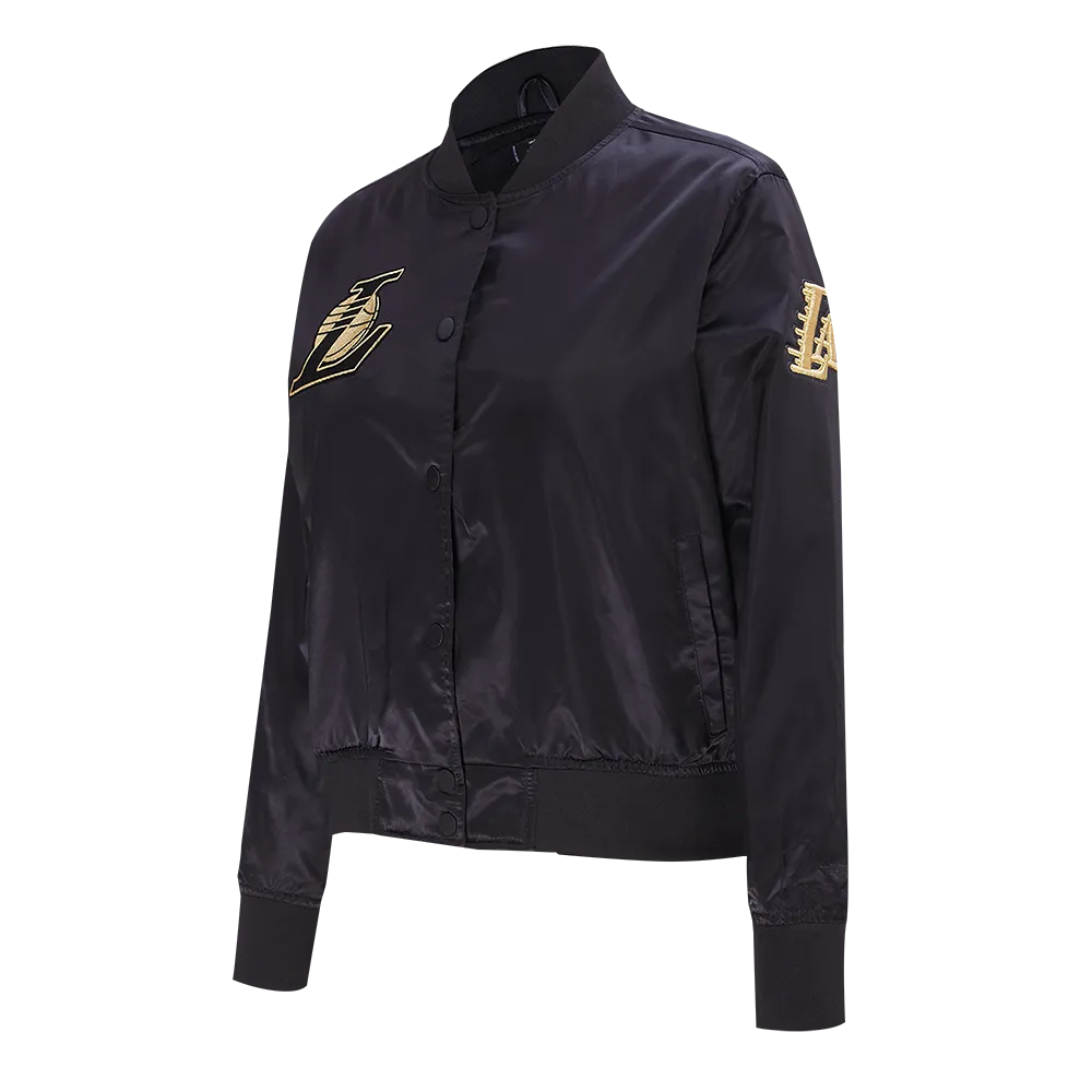 Lakers Womens Holiday Glam Satin Jacket