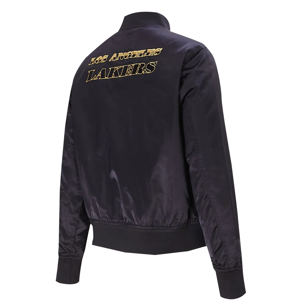 Lakers Womens Holiday Glam Satin Jacket