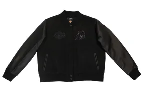 Lakers Women's Triple Black Wool Varsity Jacket