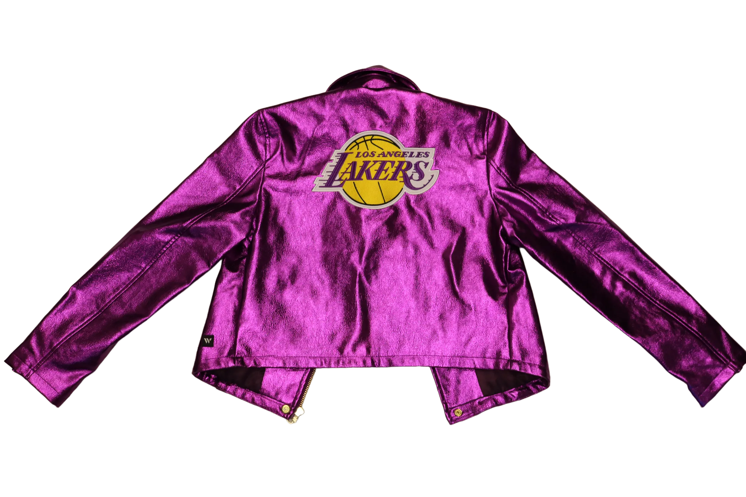 Lakers x WC Purple Faux Leather Jacket