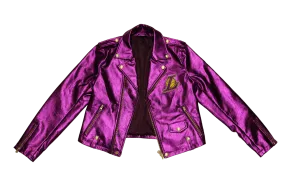 Lakers x WC Purple Faux Leather Jacket