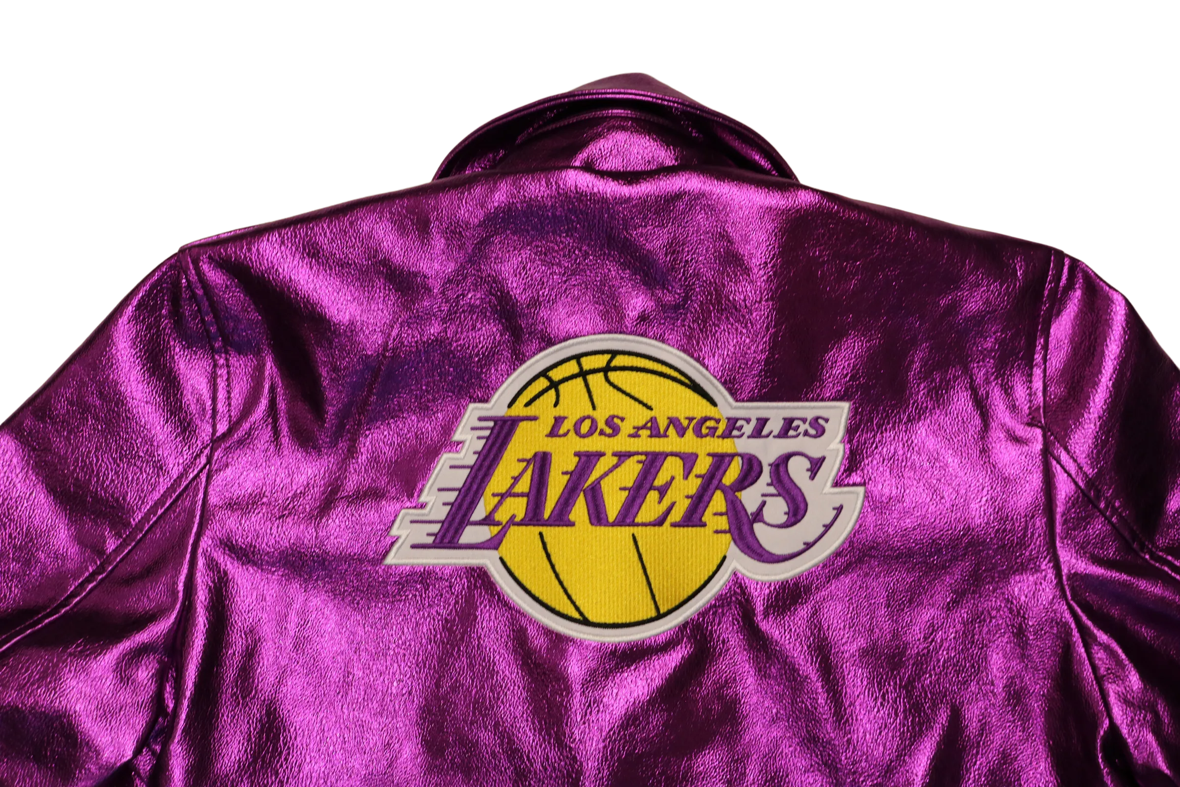 Lakers x WC Purple Faux Leather Jacket