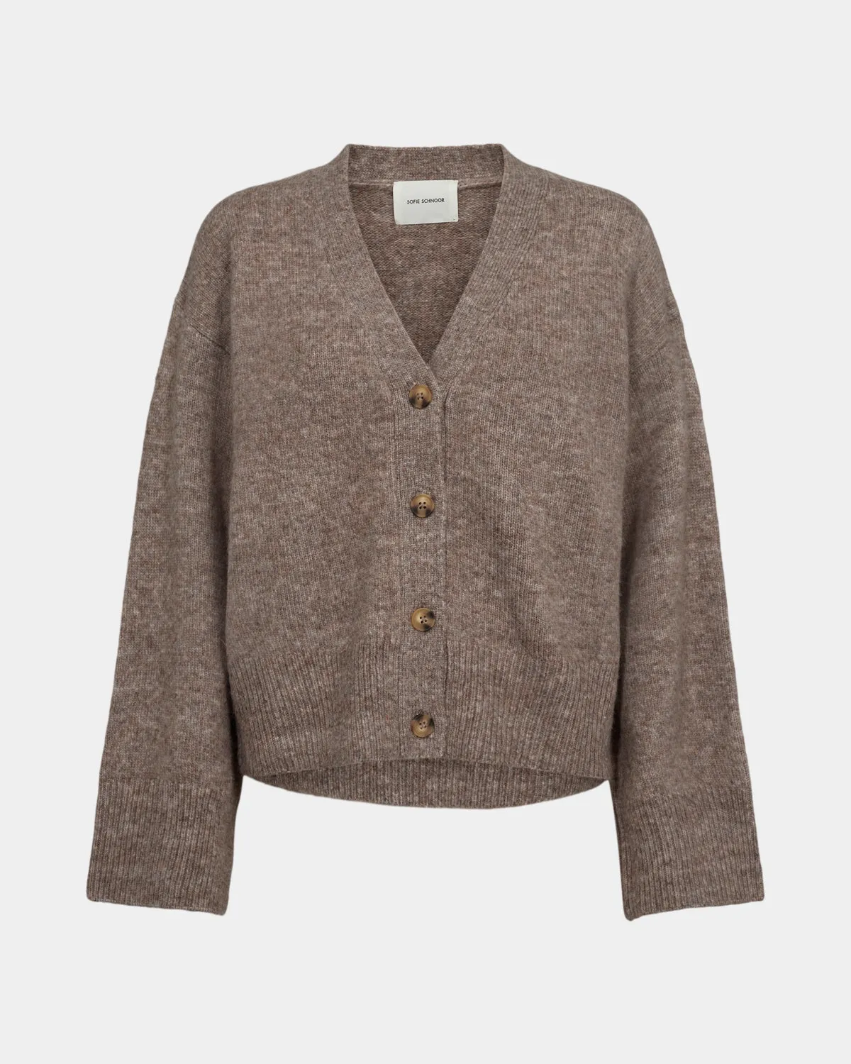 LEVASW CARDIGAN - Brown melange