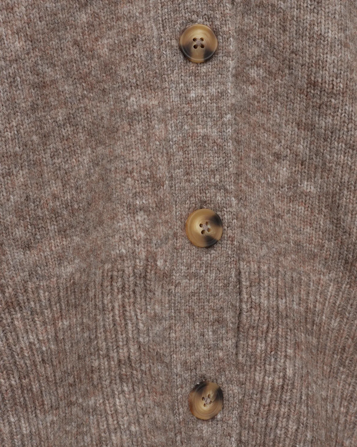 LEVASW CARDIGAN - Brown melange