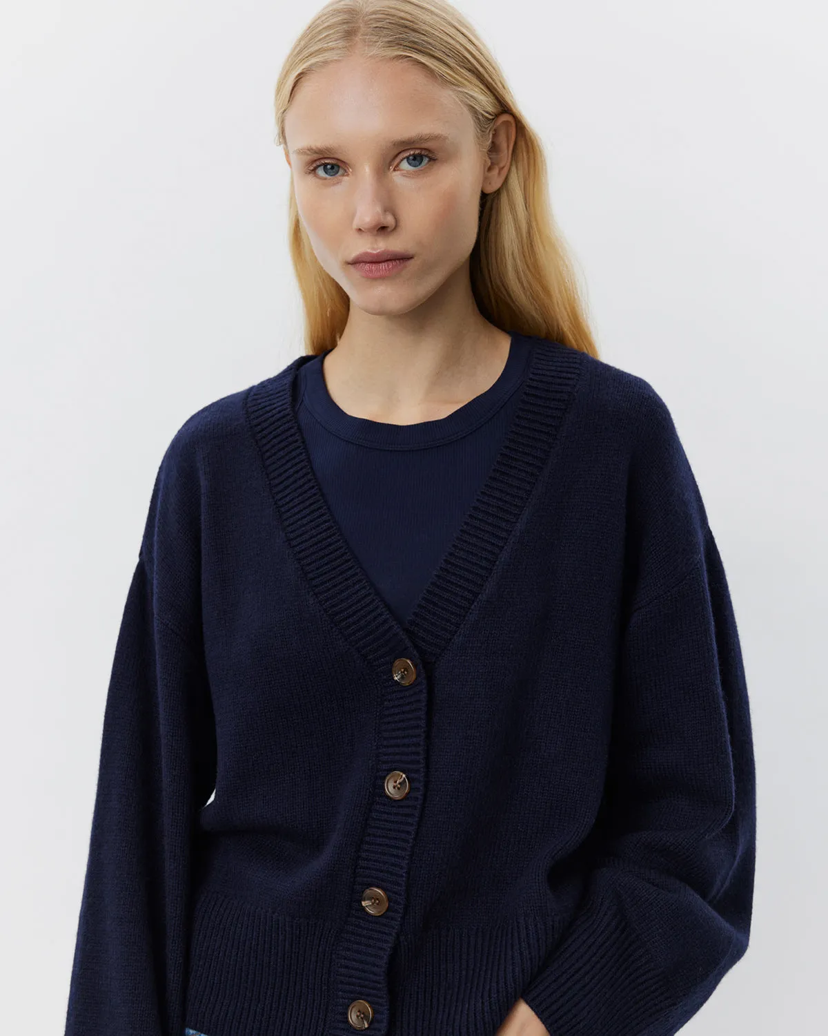 LEVASW CARDIGAN - Navy Blue