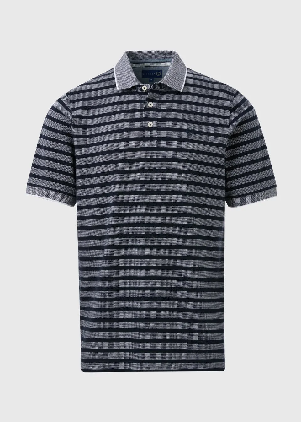 Lincoln Navy Striped Polo Shirt