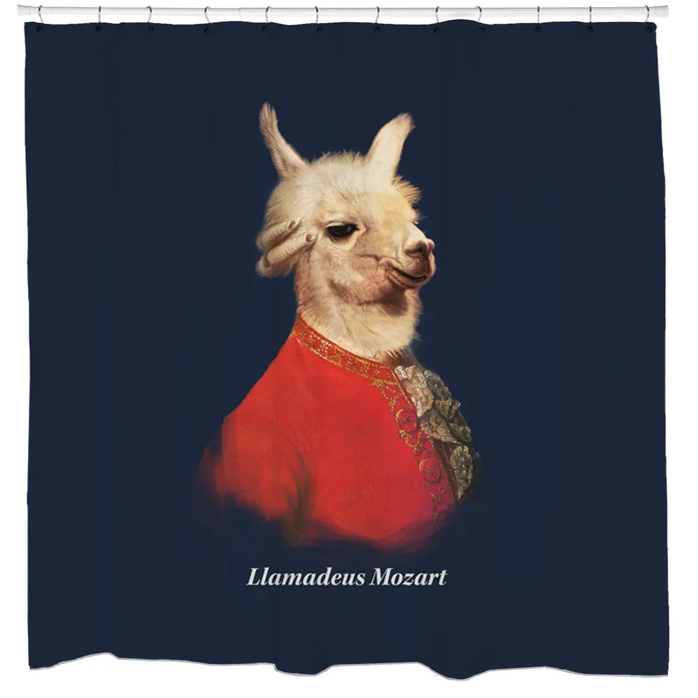 Llamadeus Mozart Shower Curtain