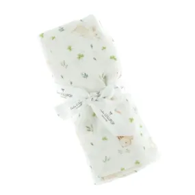 Loulou Lollipop Bamboo Muslin Swaddle Blanket - Bunny  - Clement