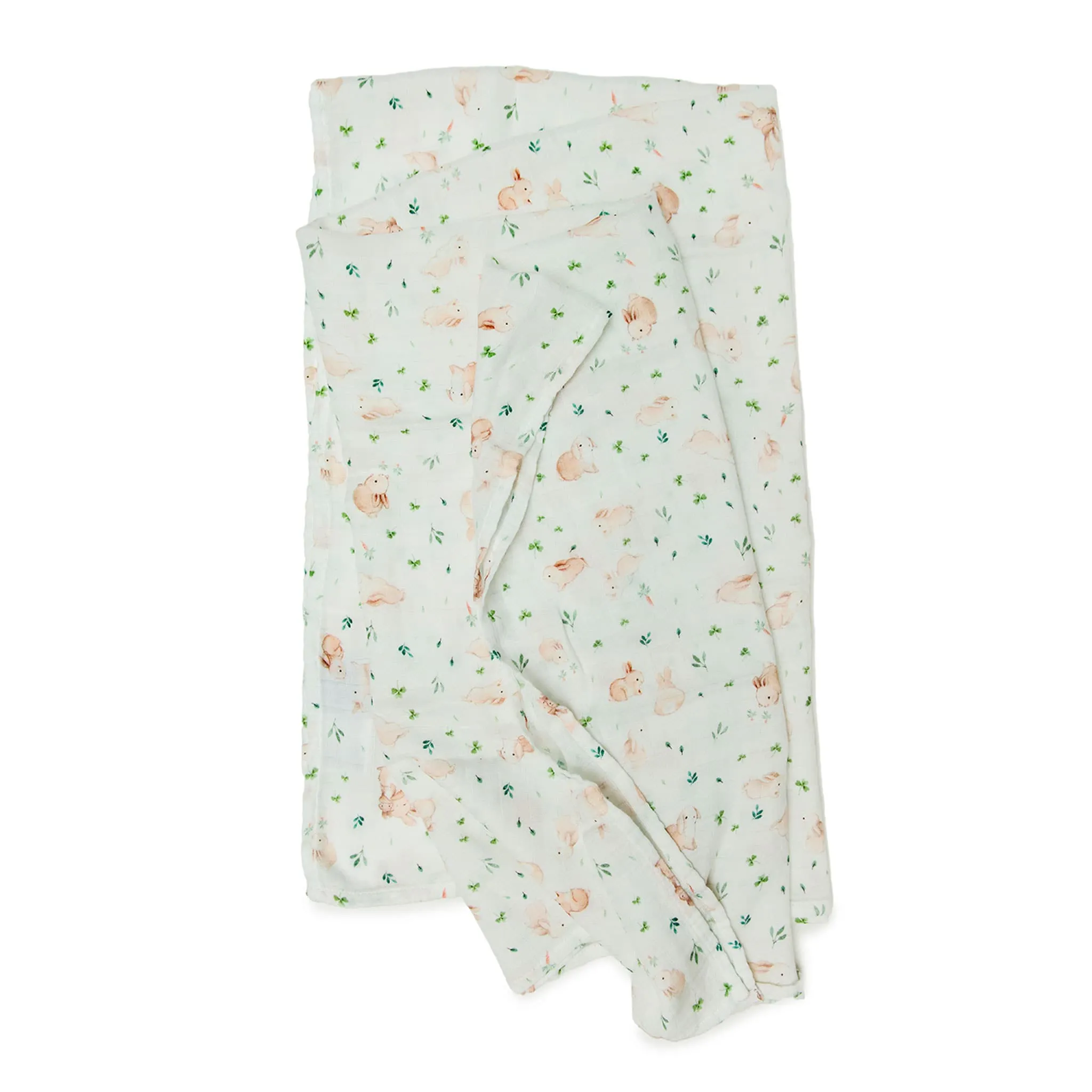 Loulou Lollipop Bamboo Muslin Swaddle Blanket - Bunny  - Clement