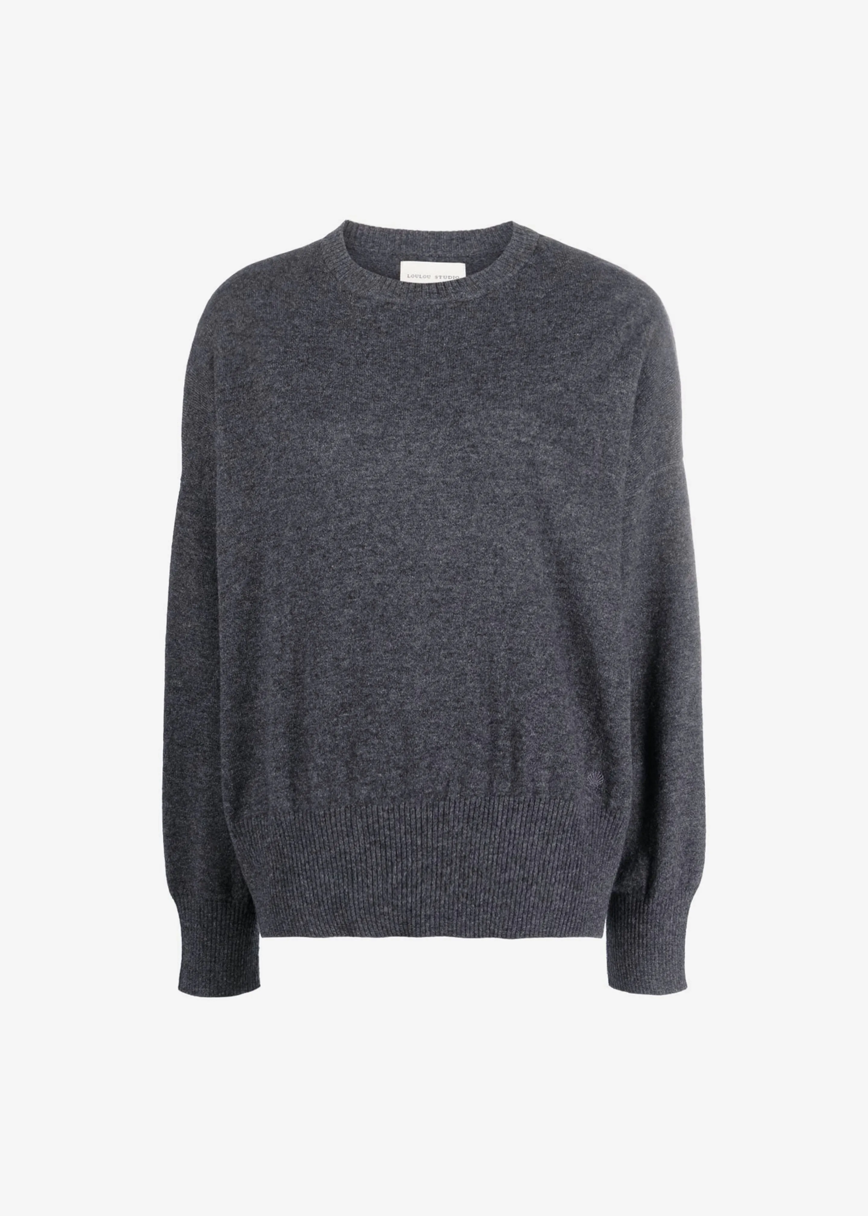 Loulou Studio Anaa Cashmere Sweater - Anthracite Melange