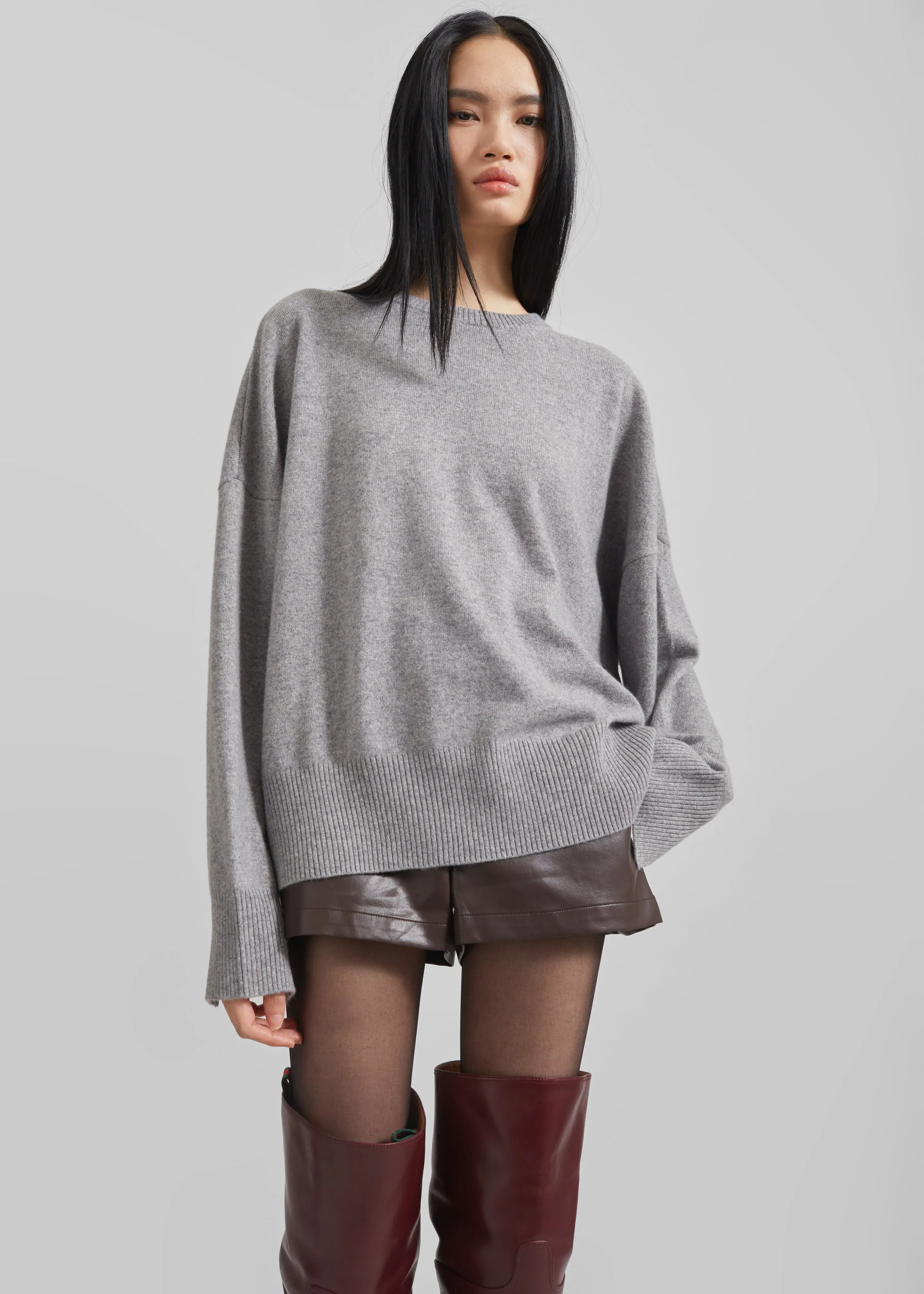 Loulou Studio Anaa Cashmere Sweater - Slate Grey