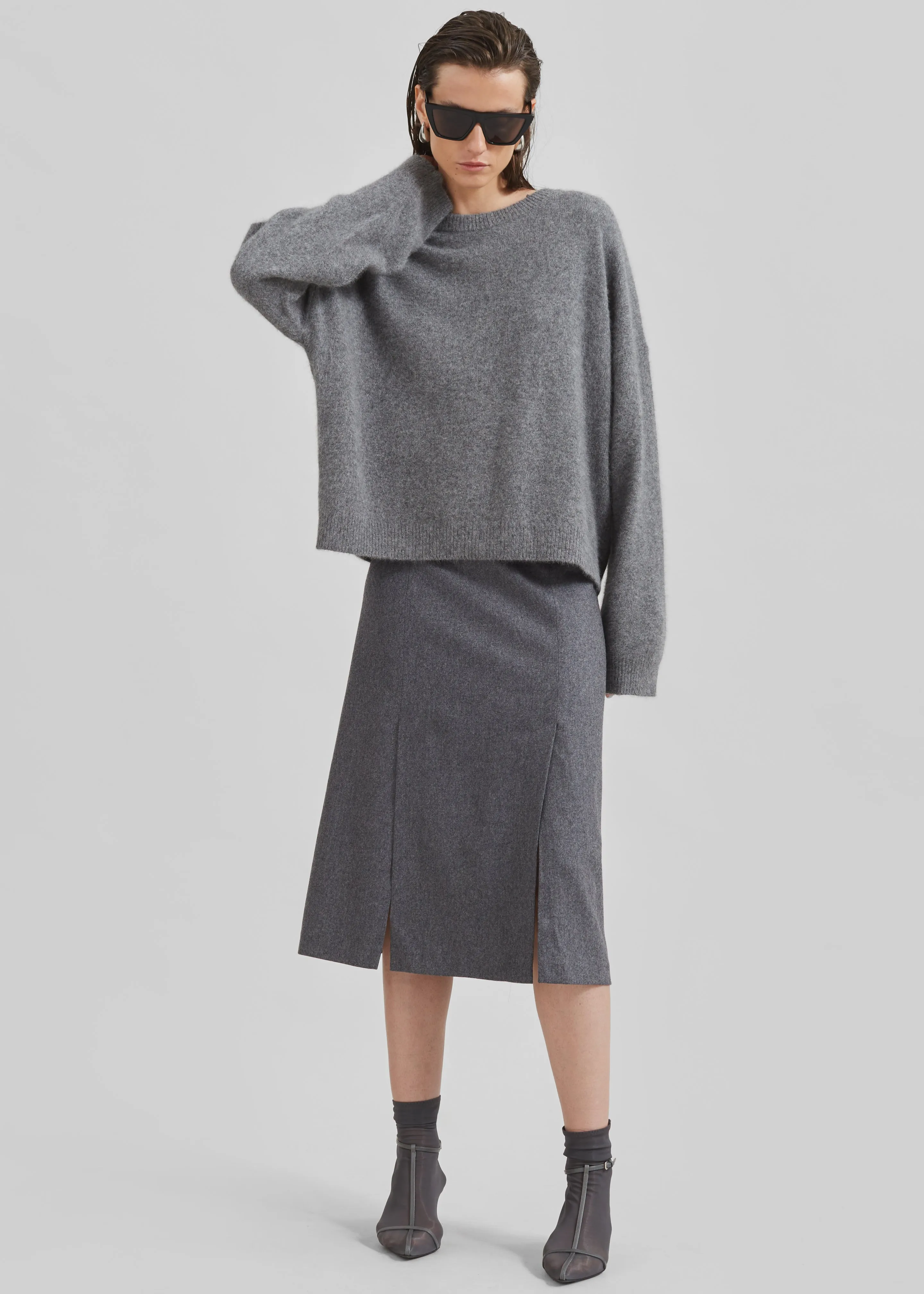 Loulou Studio Ropo Sweater - Anthracite