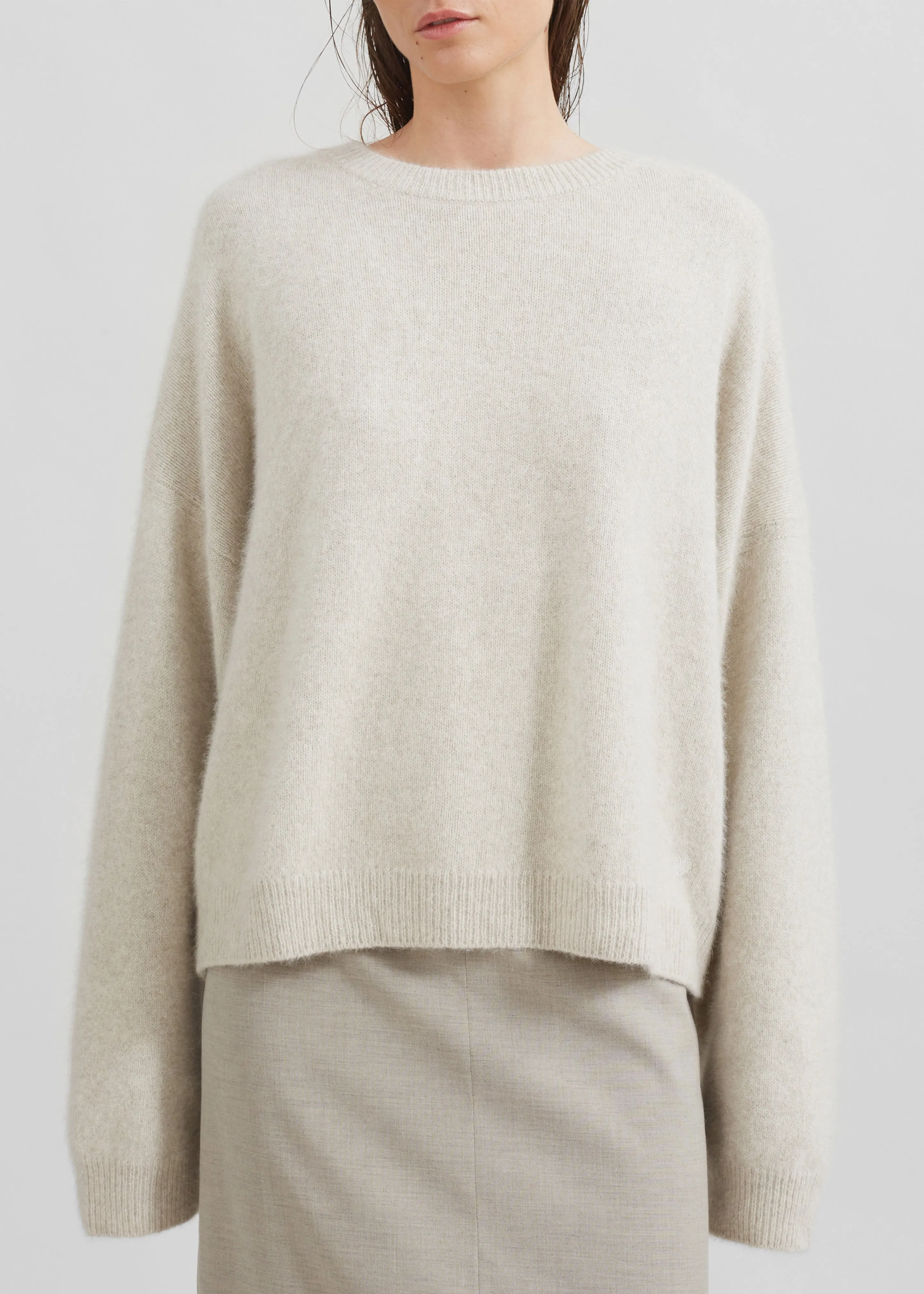 Loulou Studio Ropo Sweater - Stone Melange