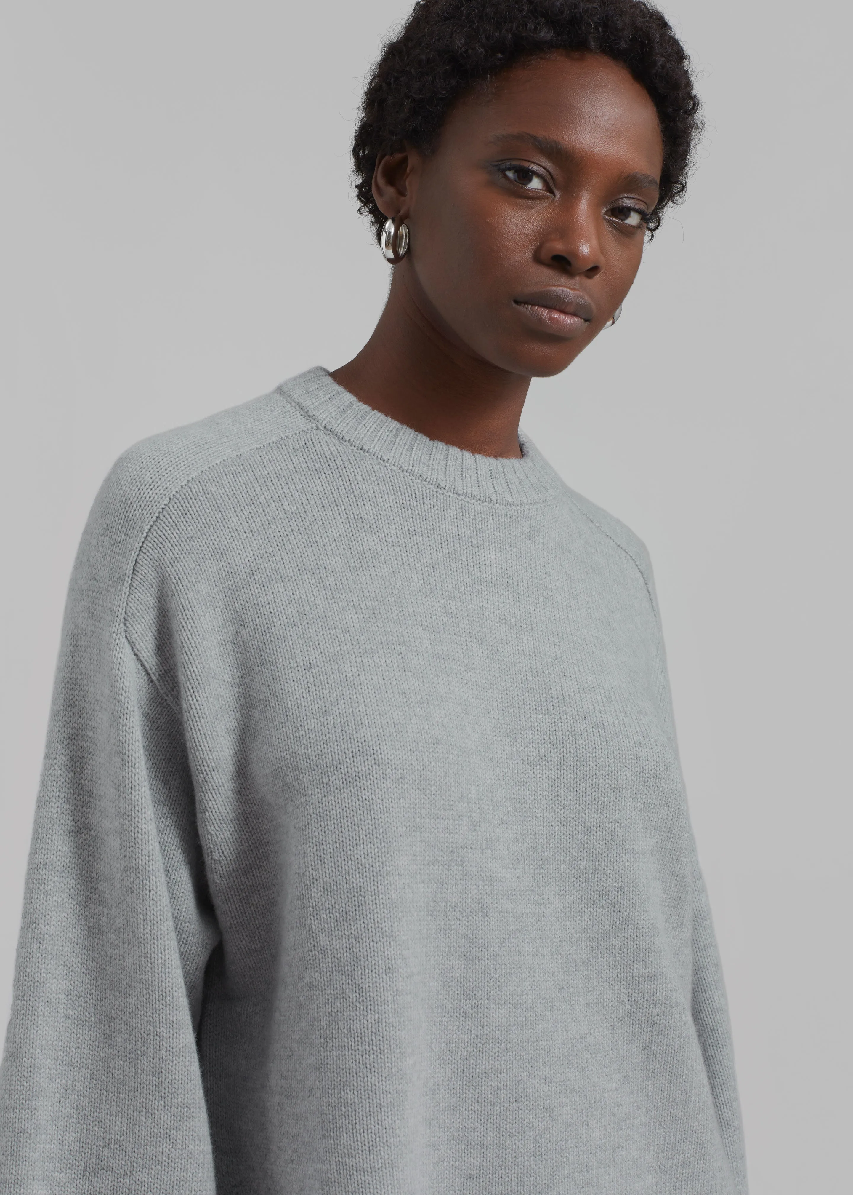 Loulou Studio Safi Sweater - Grey Melange