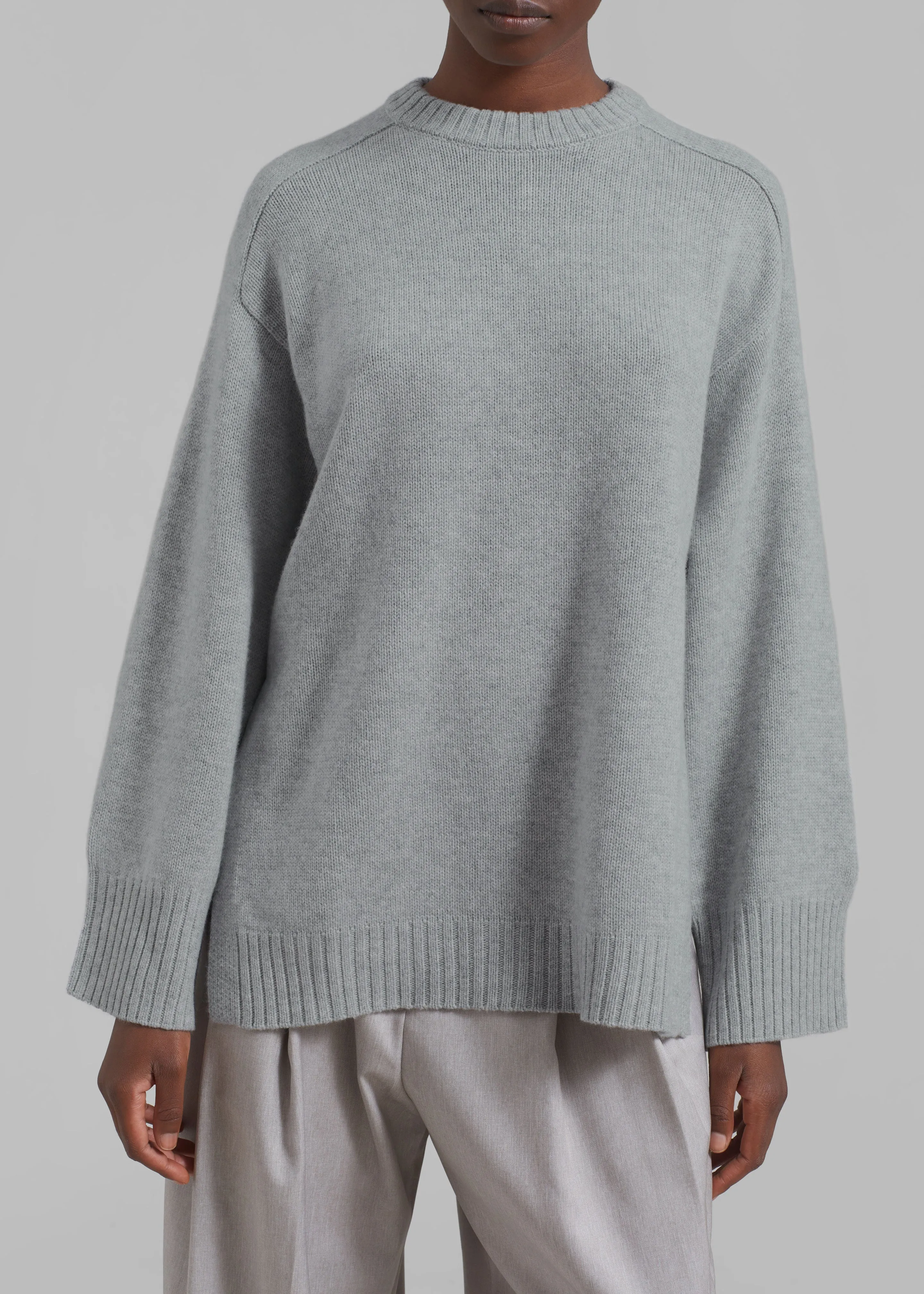 Loulou Studio Safi Sweater - Grey Melange