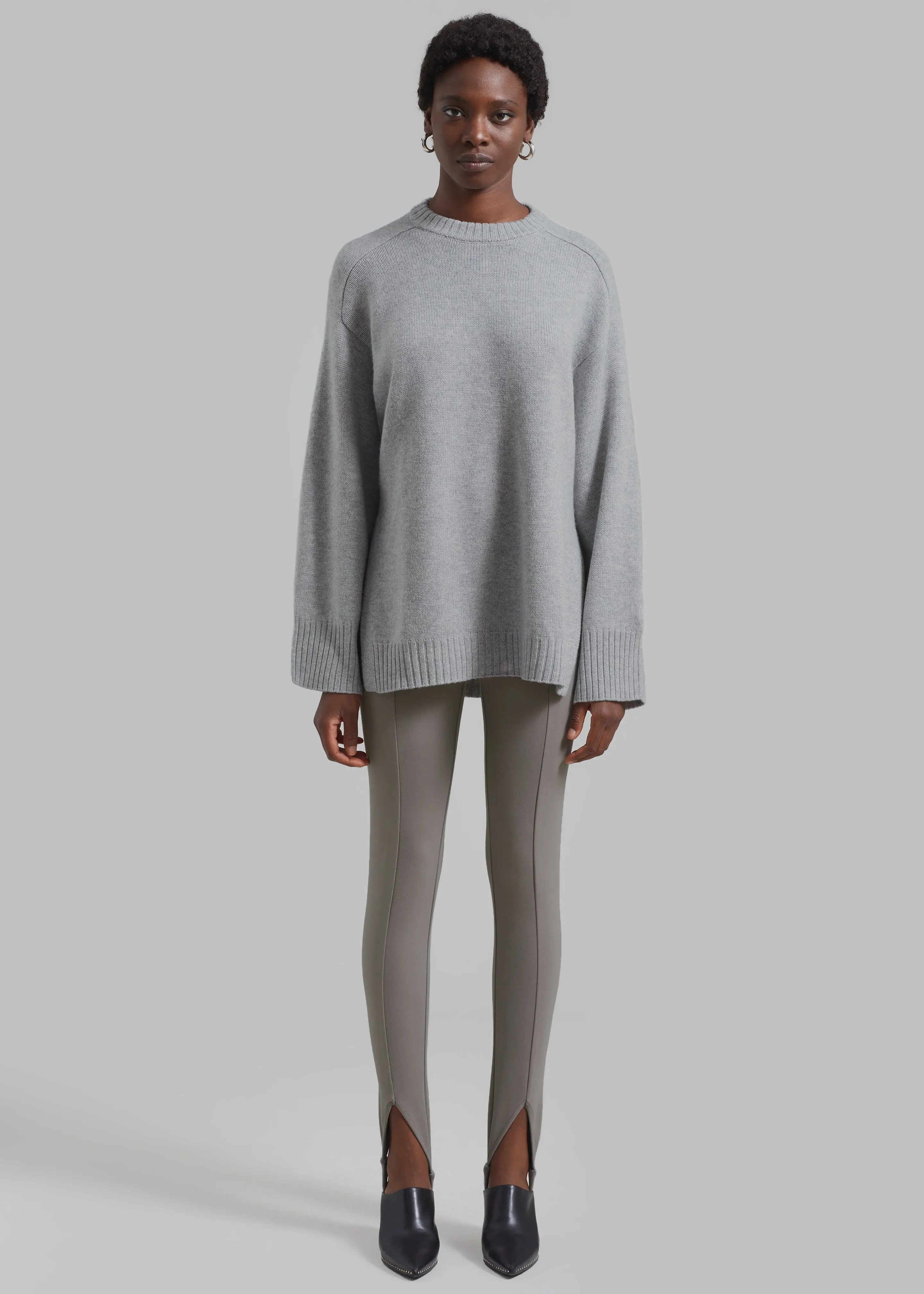 Loulou Studio Safi Sweater - Grey Melange