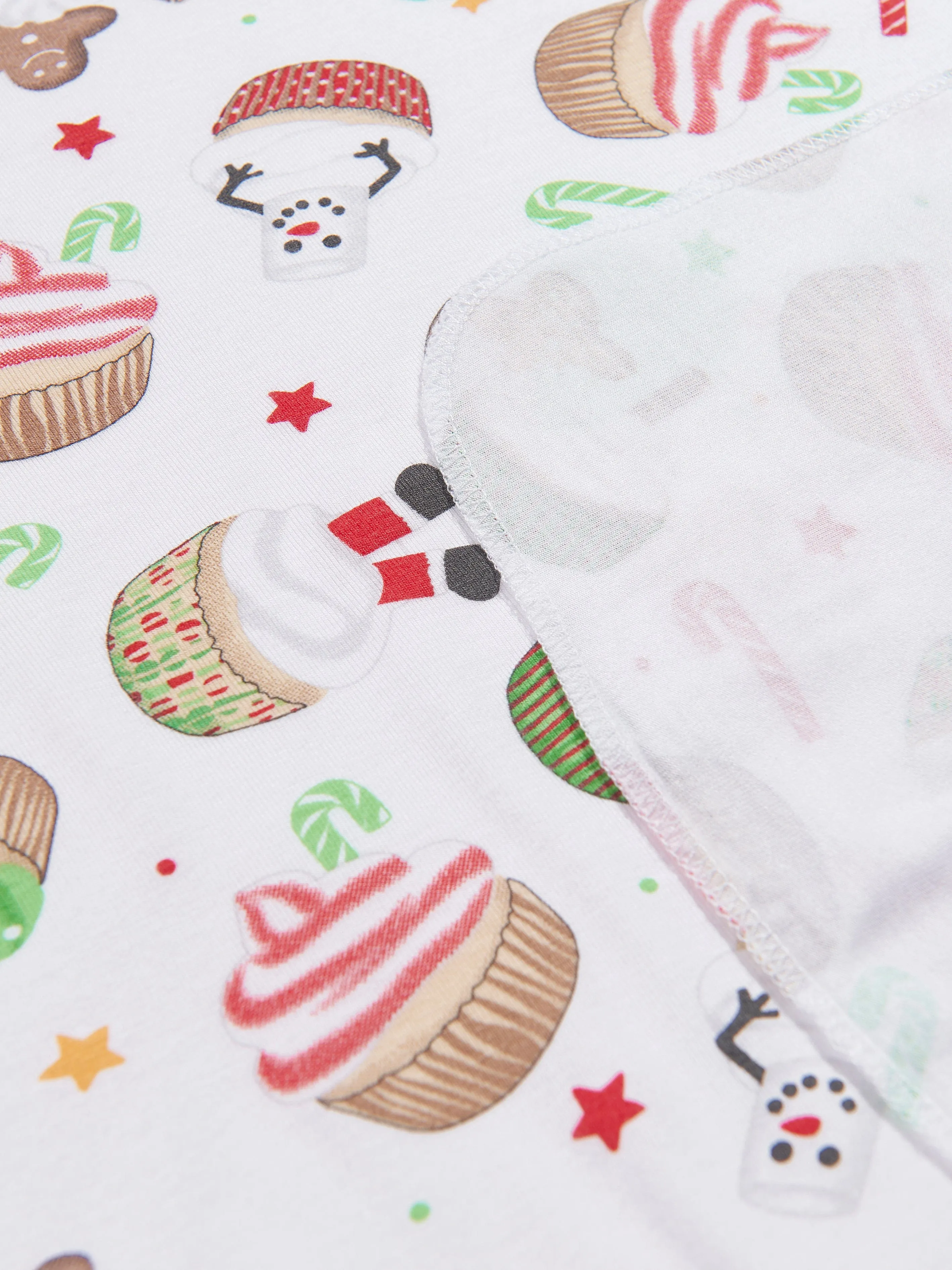 Magnolia Baby Baby Festive Cupcakes Swaddle Blanket in White