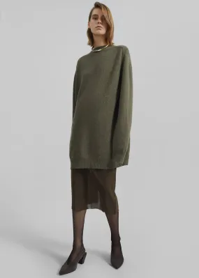 Maxine Knit Sweater Dress - Khaki