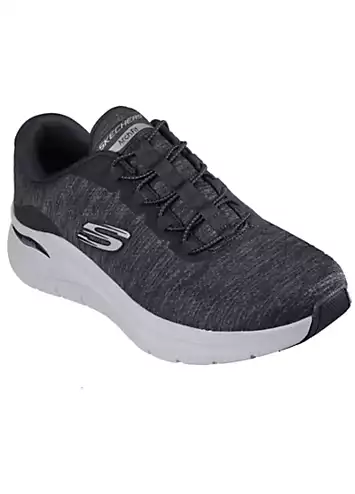 Mens Black Mesh/Grey Trim Arch Fit 2.0 Trainers by Skechers | Look Again