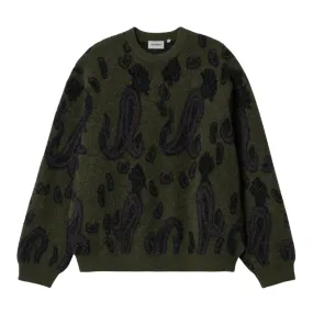 Men's Carhartt WIP Medford Sweater - Plant Paisley Jacquard