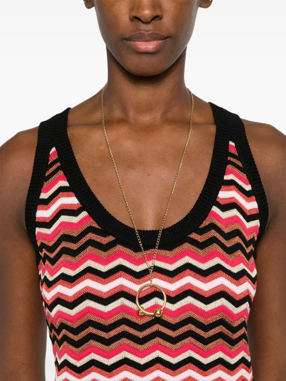 Missoni    Missoni Zigzag Pattern Sleeveless Top