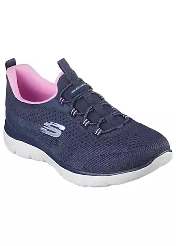 Navy Knit Summits New Nature Trainers by Skechers | Look Again