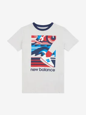 New Balance Boys Greatest Hits Graphic T-Shirt in Grey