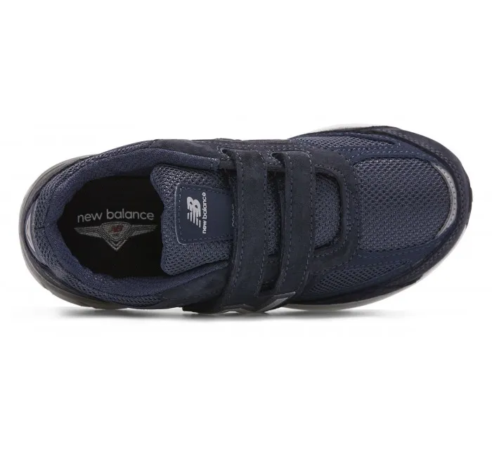 New Balance Little Kids 990v5 Hook & Loop Navy