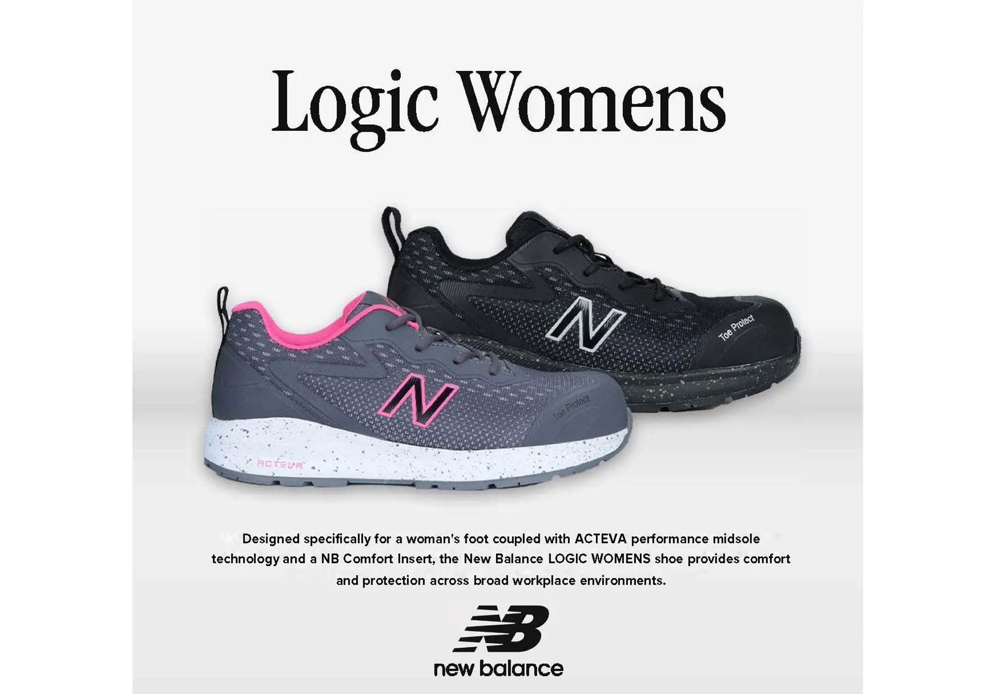 New Balance Logic Womens Composite Toe Wide Fit Work Shoes