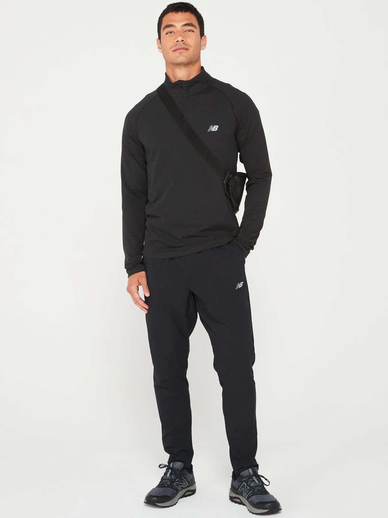 New Balance Mens Training Athletics Seamless 1/4 Zip - Black