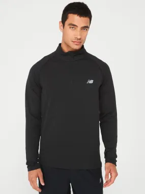 New Balance Mens Training Athletics Seamless 1/4 Zip - Black