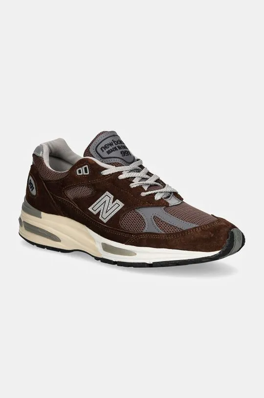 New Balance sneakers 991v2 Made in UK brown color U991BR2