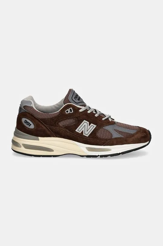 New Balance sneakers 991v2 Made in UK brown color U991BR2