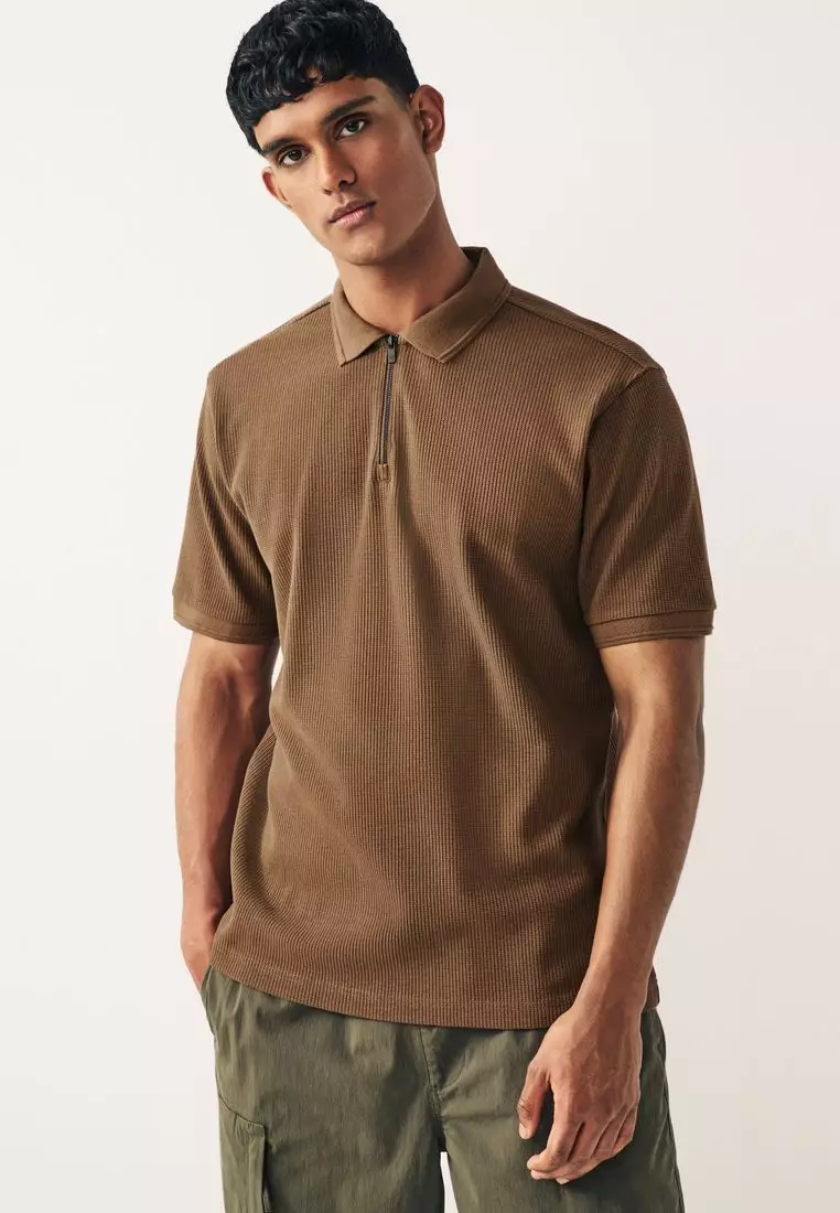 NEXT Textured Polo Shirt